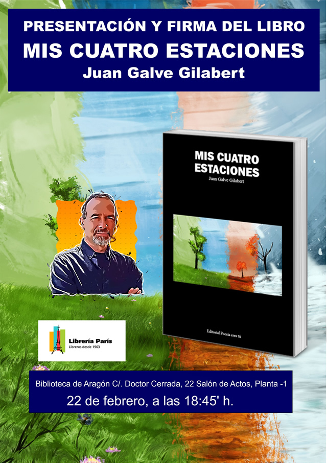 Juan Galve Gilabert presenta su poemario 'Mis cuatro estaciones'.